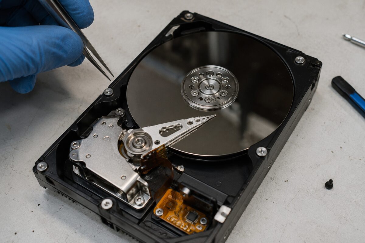 Drive and tools used for data recovery work